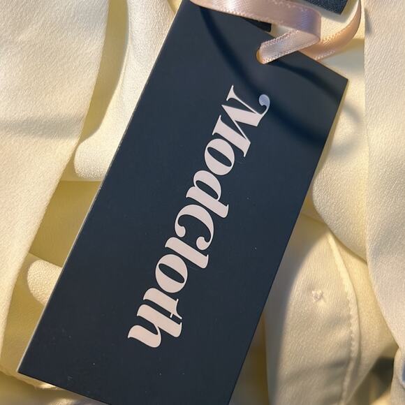 Modcloth Pretty Polished Twofer Jumpsuit Tie 3/4 Sleeve Wide Leg Black Ivory S - Picture 6 of 7